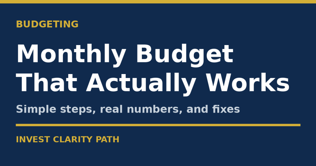 How Do I Create a Monthly Budget That Actually Works?